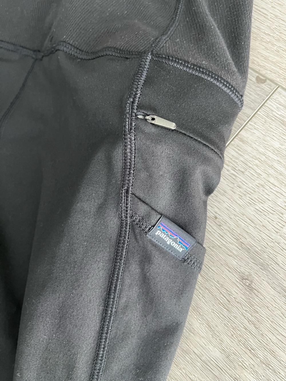 Patagonia Black Pullover Top with Interior Logo